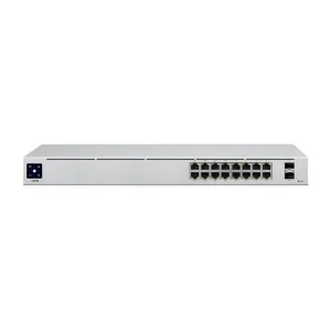 USW-16-POE, Ubiquiti UniFi Switch, 16-Port PoE/2 SFP Slots/1U Rack-mountable