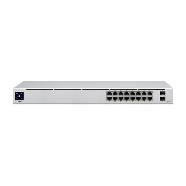 USW-16-POE, Ubiquiti UniFi Switch, 16-Port PoE/2 SFP Slots/1U Rack-mountable
